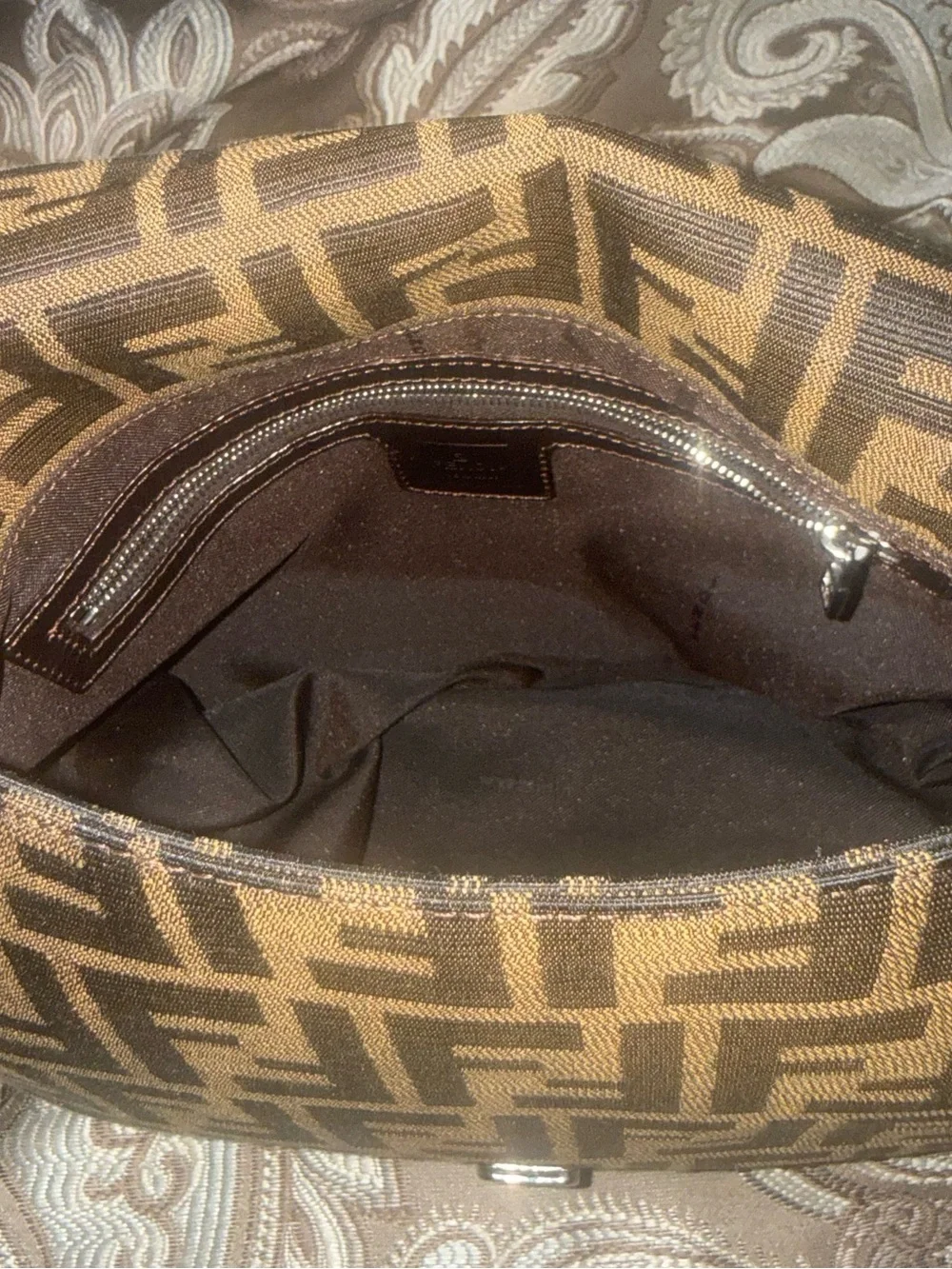 Fendi Brown and Black FF Canvas Shoulder Bag w/ Dust bag!